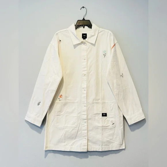 Women’s Vans 💯 % Cotton Micro Ditsy Floral Dress Marshmallow , Size M/L - Picture 1 of 6